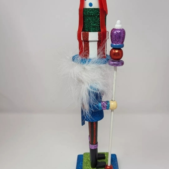 2 Kurt Adler Multi Colored Glitter Whimsical Christmas Nutcrackers 13.5" 2016 - Picture 10 of 16